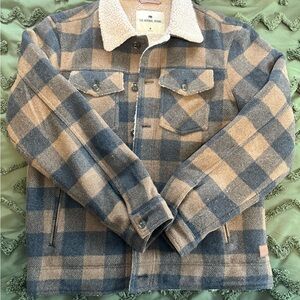 The Normal Brand Blue and Tan Checkered Jacket